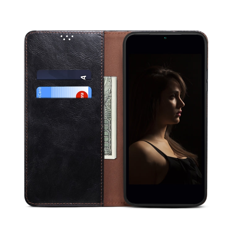 For Xiaomi Redmi K70/K70 Pro Oil Wax Crazy Horse Texture Leather Phone Case(Black) - K70 Pro Cases by buy2fix | Online Shopping UK | buy2fix