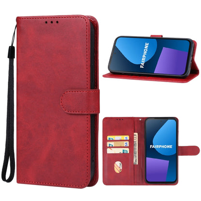 For Fairphone 5 Leather Phone Case(Red) - More Brand by buy2fix | Online Shopping UK | buy2fix