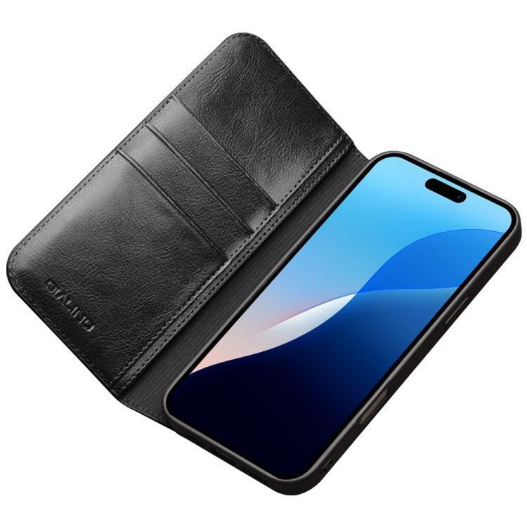 For iPhone 16 Pro QIALINO Classic Genuine Leather Phone Case(Black) - iPhone 16 Pro Cases by QIALINO | Online Shopping UK | buy2fix