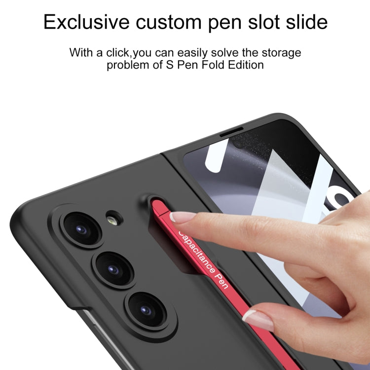 For Samsung Galaxy Z Fold5 5G GKK Integrated Ultra-thin PC Phone Case with Pen Slots, No Include Pen(Black+Red) - Galaxy Z Fold5 Cases by GKK | Online Shopping UK | buy2fix