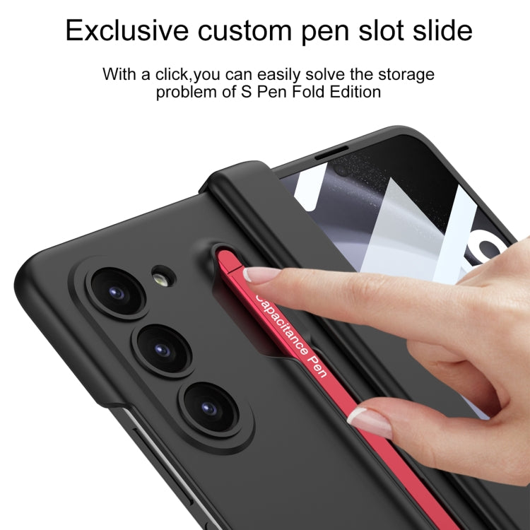 For Samsung Galaxy Z Fold5 5G GKK Integrated Fold Hinge Phone Case with Pen Slots, No Include Pen(Black+Red) - Galaxy Z Fold5 Cases by GKK | Online Shopping UK | buy2fix