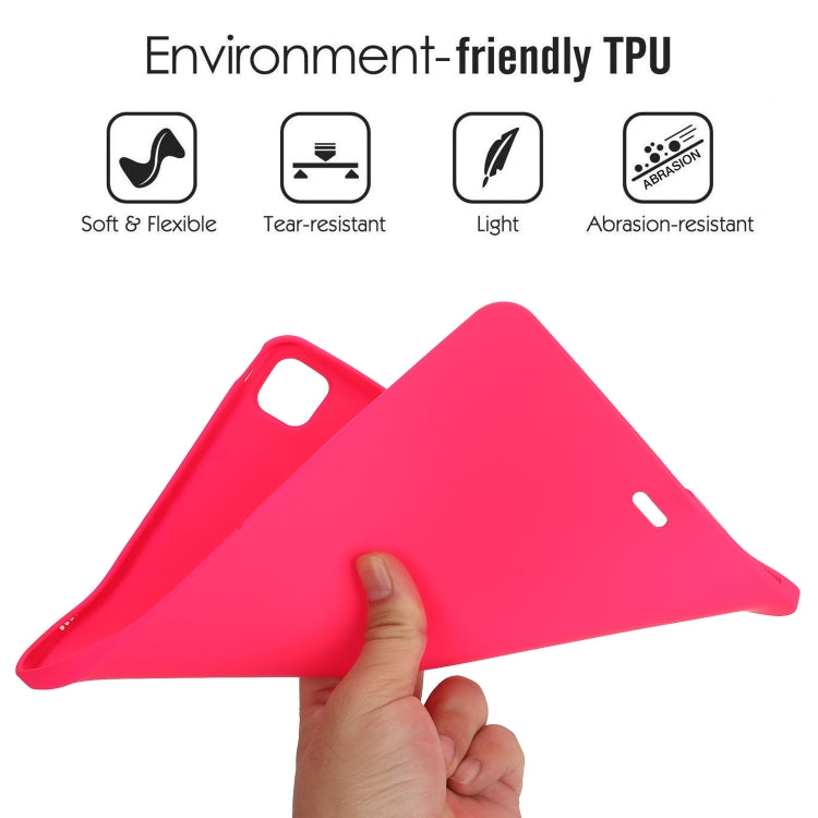 For iPad Air 11 2024 Oil Spray Skin-friendly TPU Tablet Case(Rose Red) - iPad Air 11 2024 Cases by buy2fix | Online Shopping UK | buy2fix