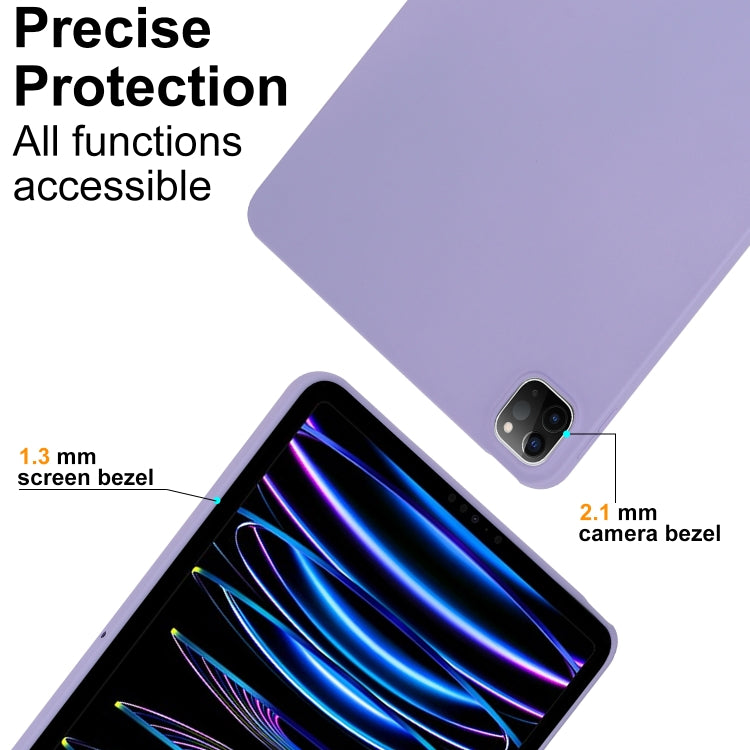 For iPad Pro 11 2024 Oil Spray Skin-friendly TPU Tablet Case(Purple) - iPad Pro 11 2024 Cases by buy2fix | Online Shopping UK | buy2fix