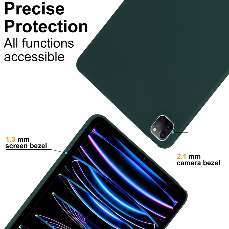 For iPad Pro 13 2024 Oil Spray Skin-friendly TPU Tablet Case(Deep Green) - iPad Pro 13 2024 Cases by buy2fix | Online Shopping UK | buy2fix