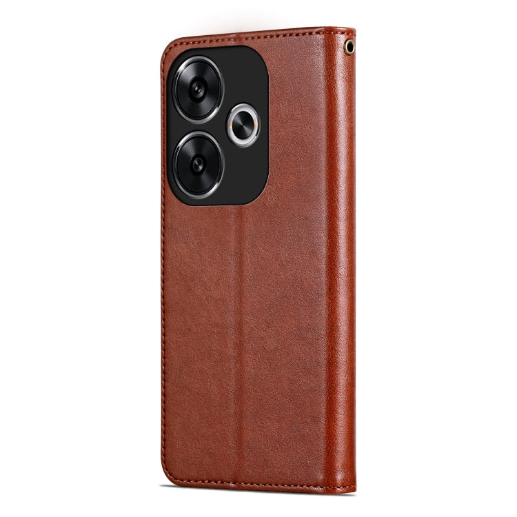 For Xiaomi Redmi Turbo 3 AZNS Sheepskin Texture Flip Leather Phone Case(Brown) - Xiaomi Cases by AZNS | Online Shopping UK | buy2fix