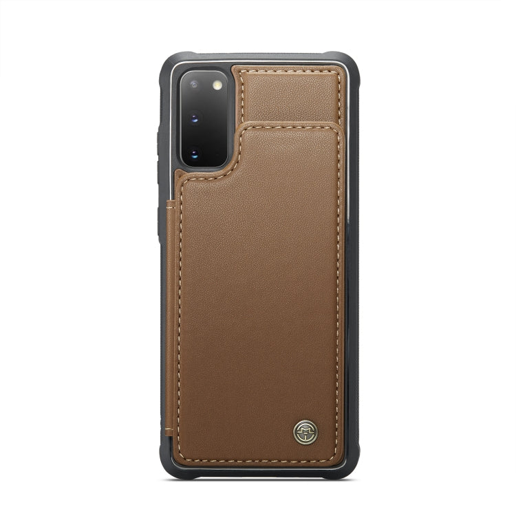 For Samsung Galaxy S20 CaseMe C22 Card Slots Holder RFID Anti-theft Phone Case(Brown) - Galaxy Phone Cases by CaseMe | Online Shopping UK | buy2fix