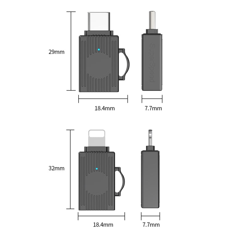 USB to USB-C / Type-C Multifunction Travel Case Shape Apapter(Tarnish) - Converter & Adapter by buy2fix | Online Shopping UK | buy2fix