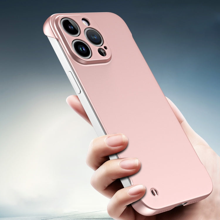 For iPhone 13 Pro Frameless Metallic Paint Hybrid PC Phone Case(Rose Gold) - iPhone 13 Pro Cases by buy2fix | Online Shopping UK | buy2fix