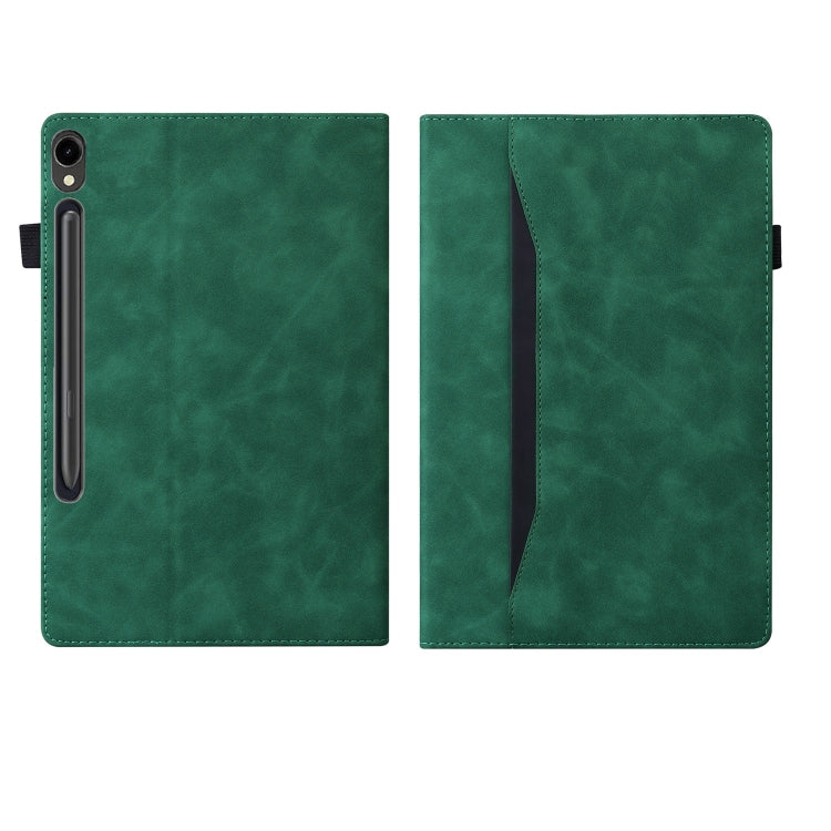 For Samsung Galaxy Tab S9 Ultra /S8 Ultra Splicing Shockproof Leather Tablet Case(Green) - Galaxy Tab S9 Ultra Cases by buy2fix | Online Shopping UK | buy2fix