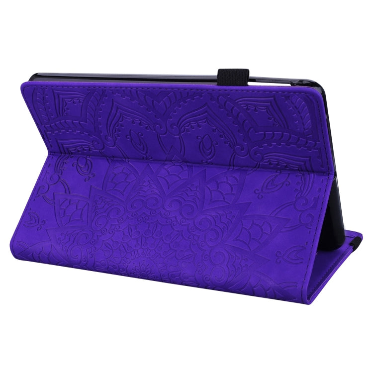 For Samsung Galaxy Tab S9 Ultra Calf Texture Embossed Leather Tablet Case(Purple) - Galaxy Tab S9 Ultra Cases by buy2fix | Online Shopping UK | buy2fix