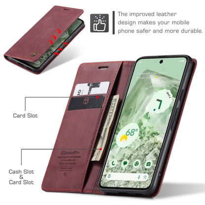 For Google Pixel 8A CaseMe 013 Multifunctional Horizontal Flip Leather Phone Case(Wine Red) - Google Cases by CaseMe | Online Shopping UK | buy2fix