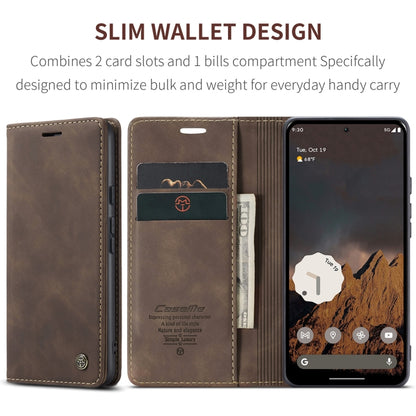 For Google Pixel 9 / 9 Pro CaseMe 013 Multifunctional Horizontal Flip Leather Phone Case(Coffee) - Google Cases by CaseMe | Online Shopping UK | buy2fix