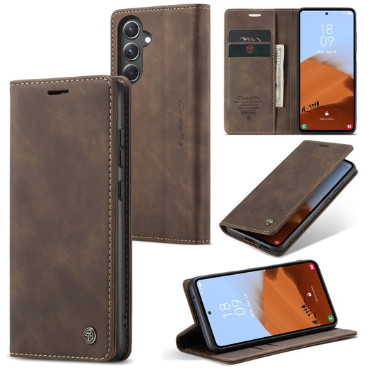 For Samsung Galaxy S23 FE 5G CaseMe 013 Multifunctional Horizontal Flip Leather Phone Case(Coffee) - Galaxy S23 FE 5G Cases by CaseMe | Online Shopping UK | buy2fix