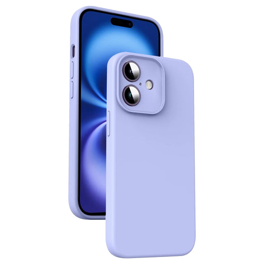 For iPhone 16 Microfiber Liquid Silicone Shockproof Phone Case(Purple) - iPhone 16 Cases by buy2fix | Online Shopping UK | buy2fix