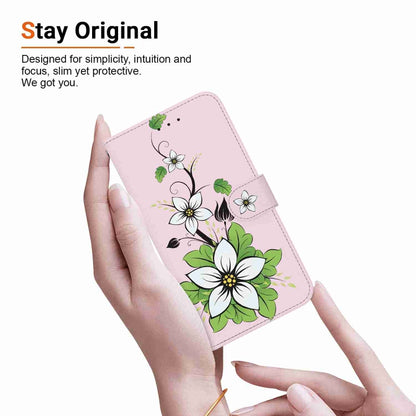 For Xiaomi 13 5G Crystal Texture Colored Drawing Leather Phone Case(Lily) - 13 Cases by buy2fix | Online Shopping UK | buy2fix