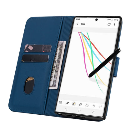 For Samsung Galaxy S22 Ultra 5G Diamond Buckle Leather Phone Case with Lanyard(Royal Blue) - Galaxy S22 Ultra 5G Cases by buy2fix | Online Shopping UK | buy2fix