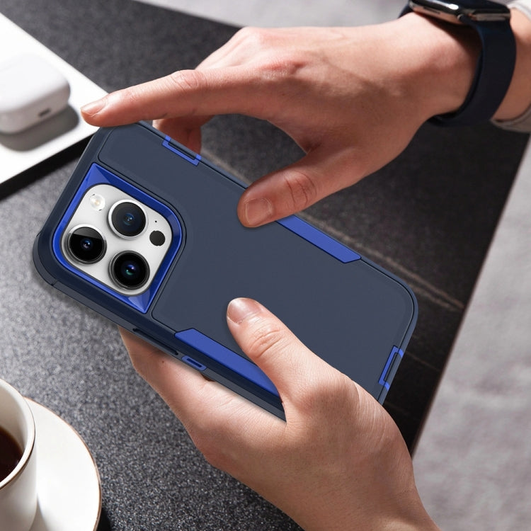 For iPhone 16 2 in 1 Magnetic PC + TPU Phone Case(Royal Blue+Dark Blue) - iPhone 16 Cases by buy2fix | Online Shopping UK | buy2fix