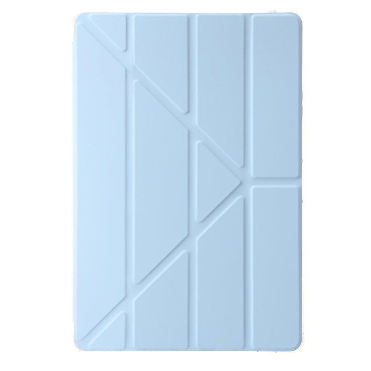 For Samsung Galaxy Tab S9 FE+ Clear Acrylic Deformation Leather Tablet Case(Ice Blue) - Galaxy Tab S9 FE+ by buy2fix | Online Shopping UK | buy2fix