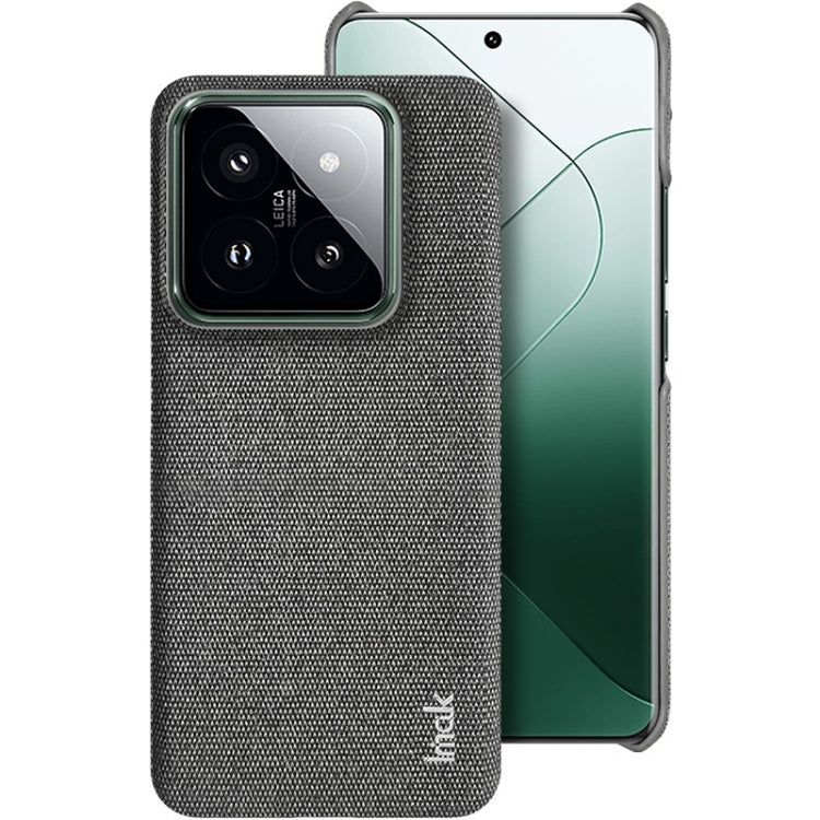 For Xiaomi 14 Pro 5G imak Ruiyi Series Cloth Texture PU + PC Phone Case(Dark Grey) - 14 Pro Cases by imak | Online Shopping UK | buy2fix
