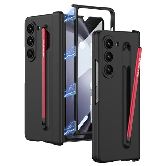 For Samsung Galaxy Z Fold5 5G GKK Magnetic Integrated Phone Case with Pen Slots, No Include Pen(Black+Red) - Galaxy Z Fold5 Cases by GKK | Online Shopping UK | buy2fix