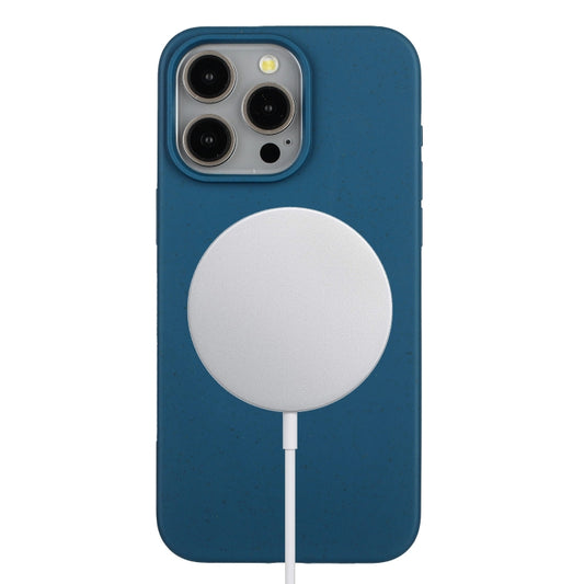 For iPhone 11 Pro Wheat MagSafe Magnetic Straw Material + TPU Phone Case(Blue) - iPhone 11 Pro Cases by buy2fix | Online Shopping UK | buy2fix
