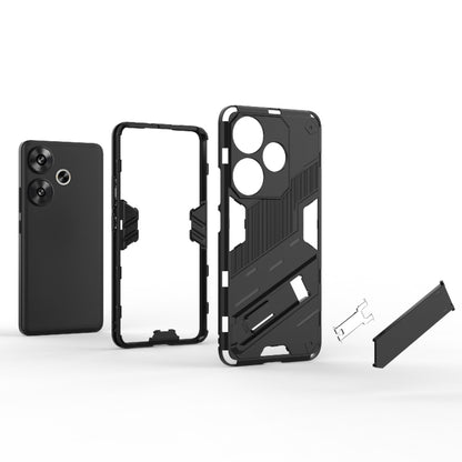 For Xiaomi Redmi Turbo 3 5G Punk Armor 2 in 1 PC + TPU Phone Case with Holder(Black) - Xiaomi Cases by buy2fix | Online Shopping UK | buy2fix