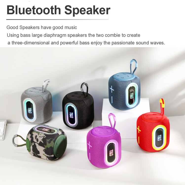 T&G TG664 LED Portable Subwoofer Wireless Bluetooth Speaker(Grey) - Desktop Speaker by T&G | Online Shopping UK | buy2fix