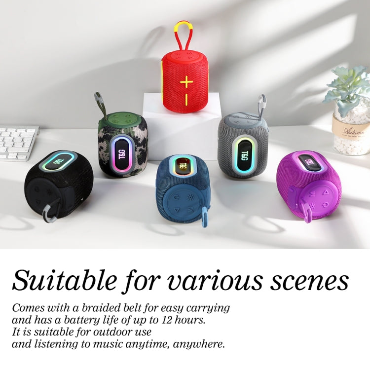 T&G TG664 LED Portable Subwoofer Wireless Bluetooth Speaker(Blue) - Desktop Speaker by T&G | Online Shopping UK | buy2fix