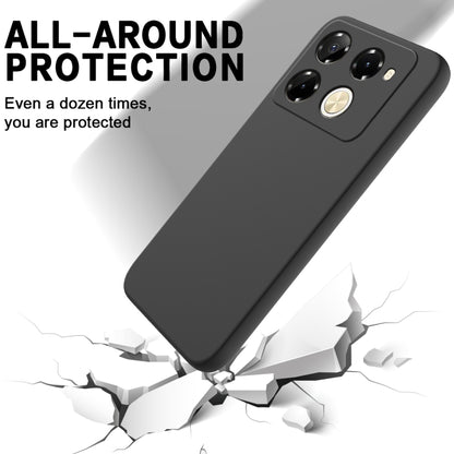 For Infinix Note 40 Pro 5G / 40 Pro+ 5G Solid Color Liquid Silicone Dropproof Full Coverage Protective Case(Black) - Infinix Cases by buy2fix | Online Shopping UK | buy2fix