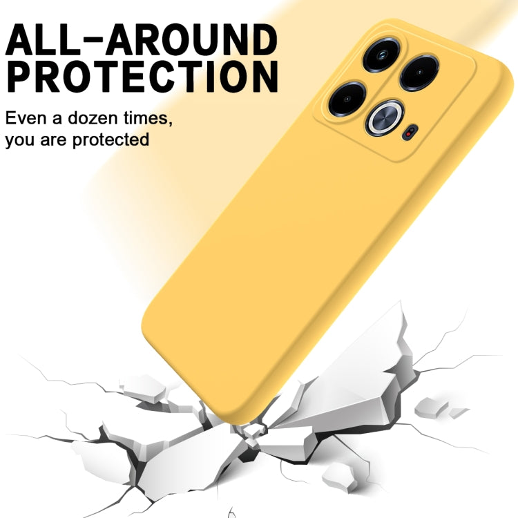 For Infinix Note 40 4G Solid Color Liquid Silicone Dropproof Full Coverage Protective Case(Yellow) - Infinix Cases by buy2fix | Online Shopping UK | buy2fix