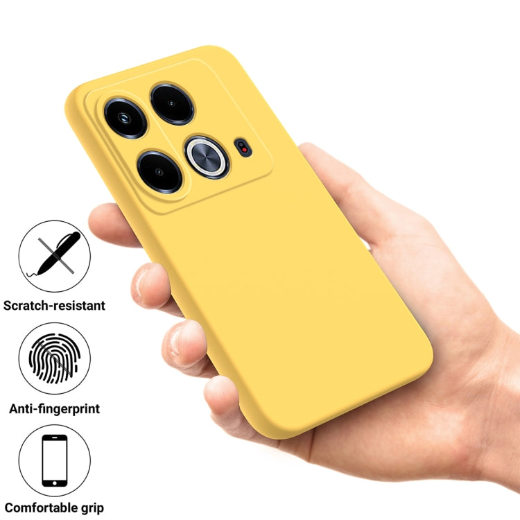 For Infinix Note 40 4G Solid Color Liquid Silicone Dropproof Full Coverage Protective Case(Yellow) - Infinix Cases by buy2fix | Online Shopping UK | buy2fix