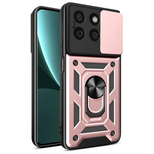 For Honor X8b Sliding Camera Cover Design TPU+PC Phone Case(Rose Gold) - Honor Cases by buy2fix | Online Shopping UK | buy2fix