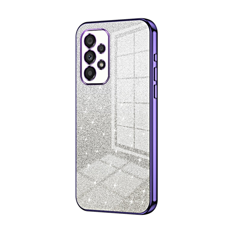 For Samsung Galaxy A53 5G Gradient Glitter Powder Electroplated Phone Case(Purple) - Galaxy Phone Cases by buy2fix | Online Shopping UK | buy2fix