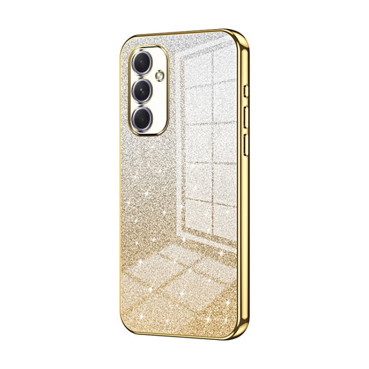 For Samsung Galaxy A54 5G Gradient Glitter Powder Electroplated Phone Case(Gold) - Galaxy Phone Cases by buy2fix | Online Shopping UK | buy2fix