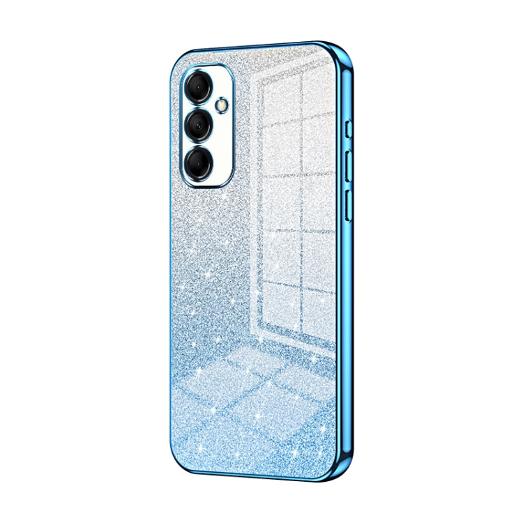 For Samsung Galaxy M14 Gradient Glitter Powder Electroplated Phone Case(Blue) - Galaxy Phone Cases by buy2fix | Online Shopping UK | buy2fix