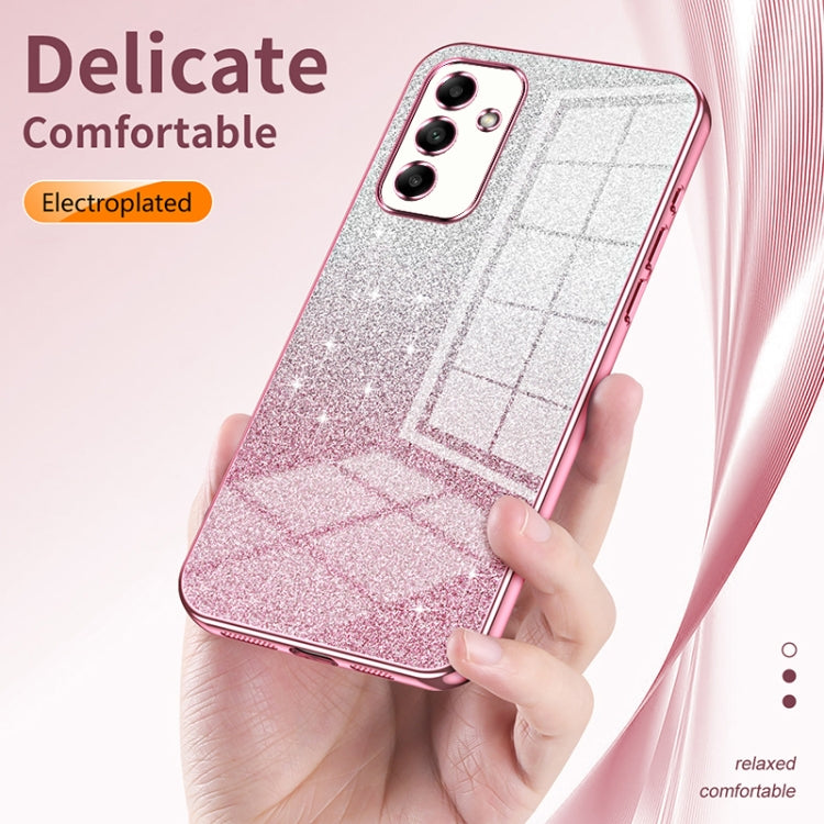 For Samsung Galaxy A32 4G Gradient Glitter Powder Electroplated Phone Case(Silver) - Galaxy Phone Cases by buy2fix | Online Shopping UK | buy2fix