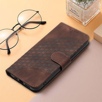 For iPhone SE 2024 YX0060 Elephant Head Embossed Phone Leather Case with Lanyard(Coffee) - More iPhone Cases by buy2fix | Online Shopping UK | buy2fix