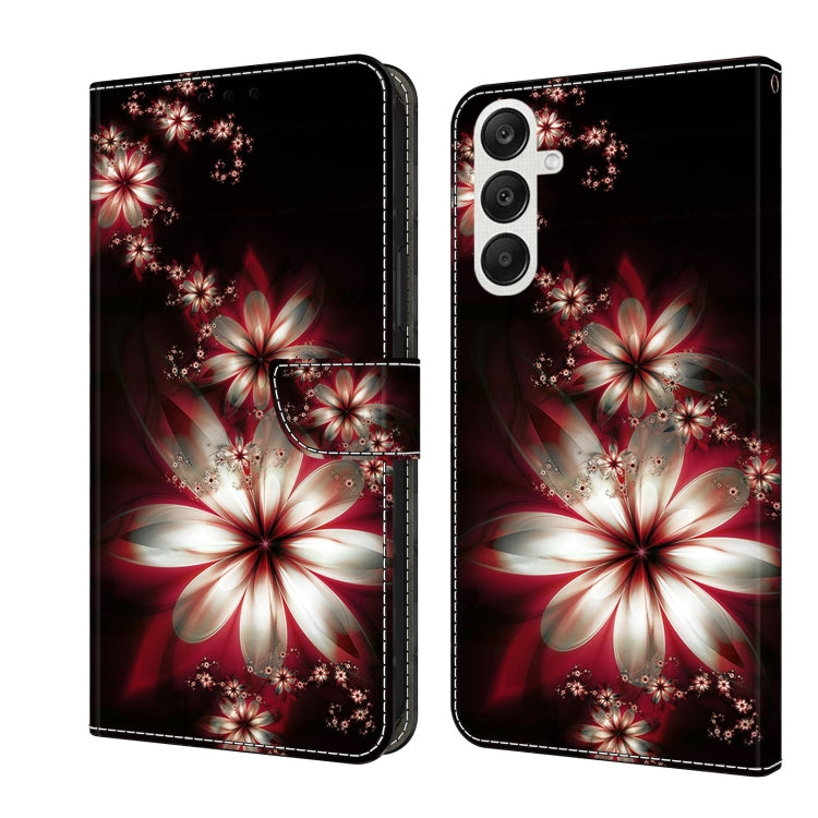 For Samsung Galaxy A55 5G Crystal 3D Shockproof Protective Leather Phone Case(Fantastic Flower) - Galaxy Phone Cases by buy2fix | Online Shopping UK | buy2fix