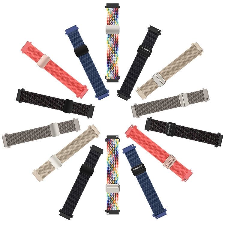 DUX DUCIS Mixture Pro Series Magnetic Buckle Nylon Braid Watch Band, Size:20mm(Guava) - 20mm Bands by DUX DUCIS | Online Shopping UK | buy2fix