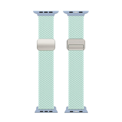 For Apple Watch SE 2023 44mm DUX DUCIS Mixture Pro Series Magnetic Buckle Nylon Braid Watch Band(Light Mint) - Watch Bands by DUX DUCIS | Online Shopping UK | buy2fix