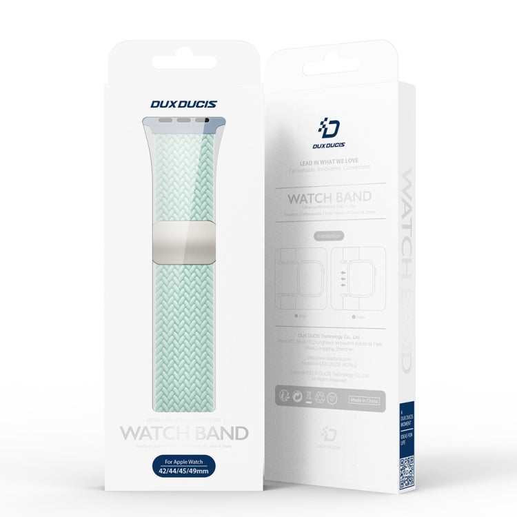 For Apple Watch Series 6 44mm DUX DUCIS Mixture Pro Series Magnetic Buckle Nylon Braid Watch Band(Light Mint) - Watch Bands by DUX DUCIS | Online Shopping UK | buy2fix