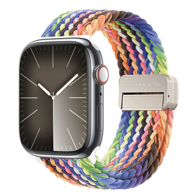 For Apple Watch Series 5 40mm DUX DUCIS Mixture Pro Series Magnetic Buckle Nylon Braid Watch Band(New Rainbow) - Watch Bands by DUX DUCIS | Online Shopping UK | buy2fix