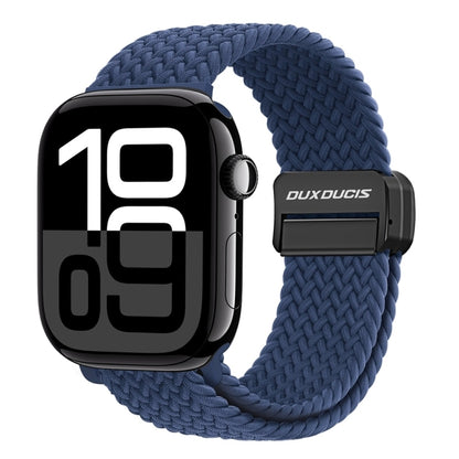 For Apple Watch Series 10 42mm DUX DUCIS Mixture Pro Series Magnetic Buckle Nylon Braid Watch Band(Storm Blue) - Watch Bands by DUX DUCIS | Online Shopping UK | buy2fix