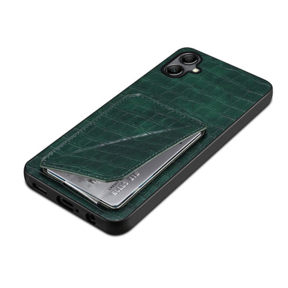 For Samsung Galaxy A20s Denior Imitation Crocodile Leather Back Phone Case with Holder(Green) - Galaxy Phone Cases by Denior | Online Shopping UK | buy2fix