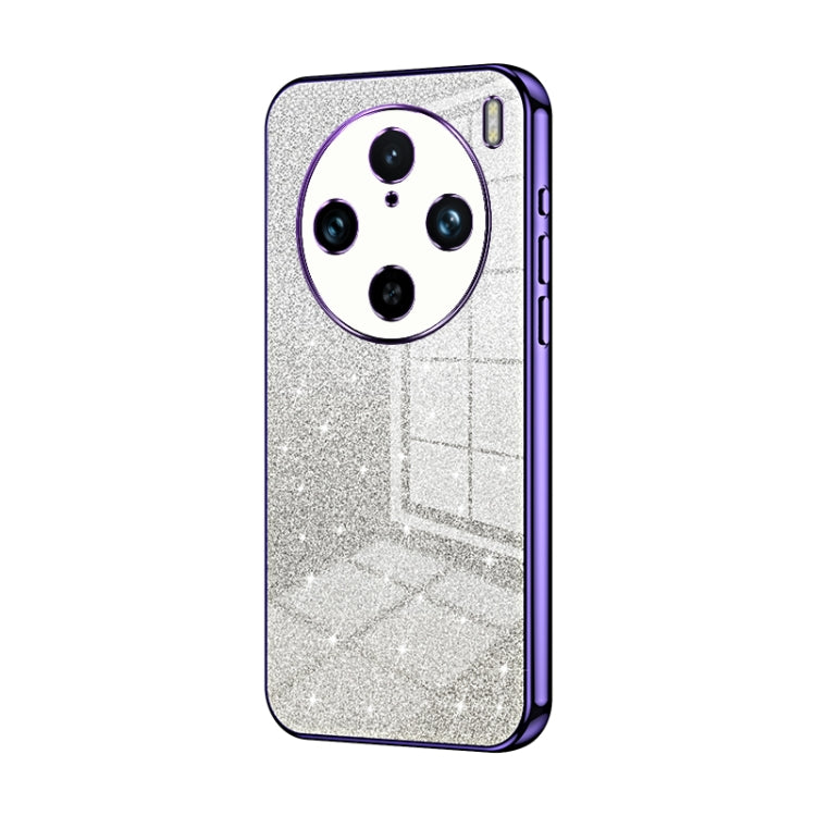 For vivo X100 Pro Gradient Glitter Powder Electroplated Phone Case(Purple) - X100 Pro Cases by imak | Online Shopping UK | buy2fix