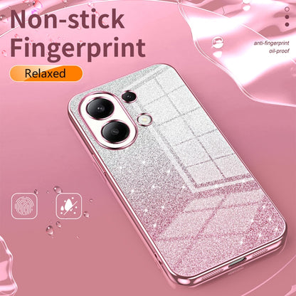 For Xiaomi Redmi Note 8 / Note 8 2021 Gradient Glitter Powder Electroplated Phone Case(Pink) - Xiaomi Cases by buy2fix | Online Shopping UK | buy2fix