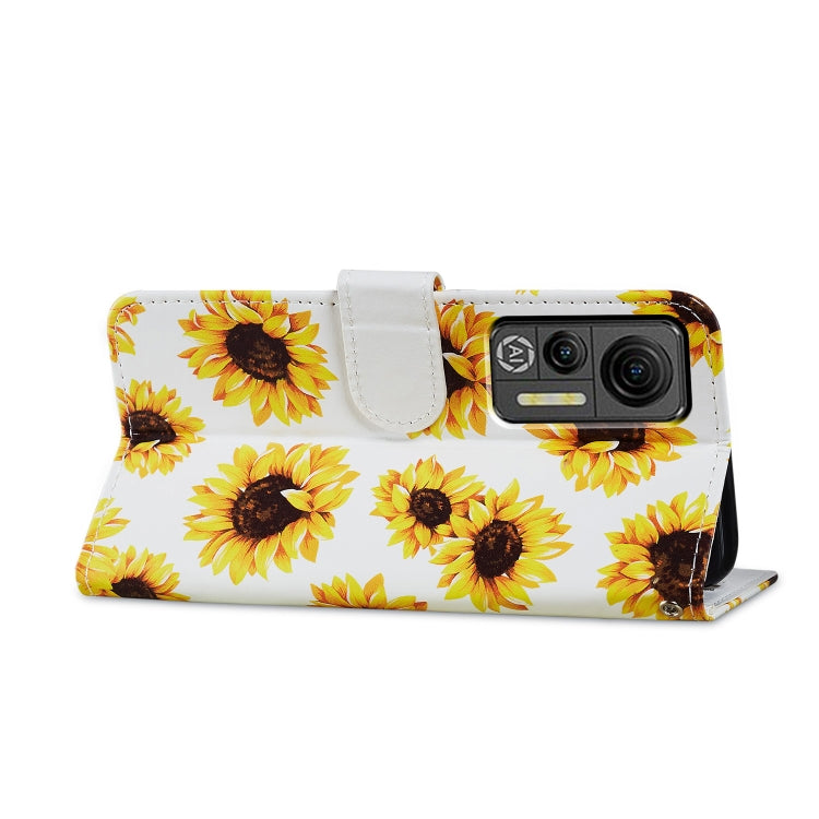 For Ulefone Note 14 Painted Pattern Horizontal Flip Leather Phone Case(Sunflower) - Ulefone Cases by buy2fix | Online Shopping UK | buy2fix