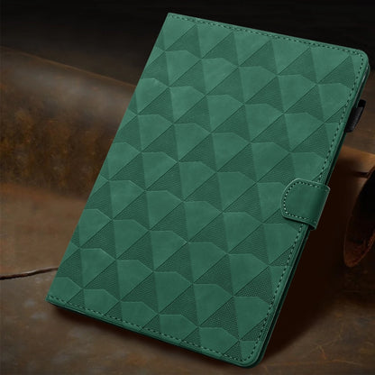 For Lenovo Tab M11/Xiaoxin Pad 11 2024 Diamond Texture Embossed Leather Smart Tablet Case(Green) - Lenovo by buy2fix | Online Shopping UK | buy2fix