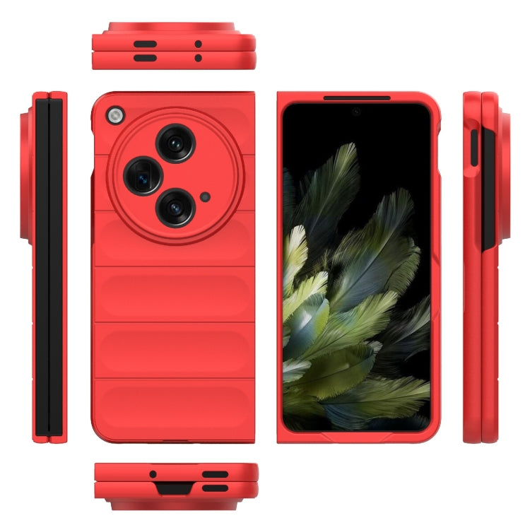 For OPPO Find N3 Magic Shield Fold PC Shockproof Phone Case(Red) - Find N3 Cases by buy2fix | Online Shopping UK | buy2fix