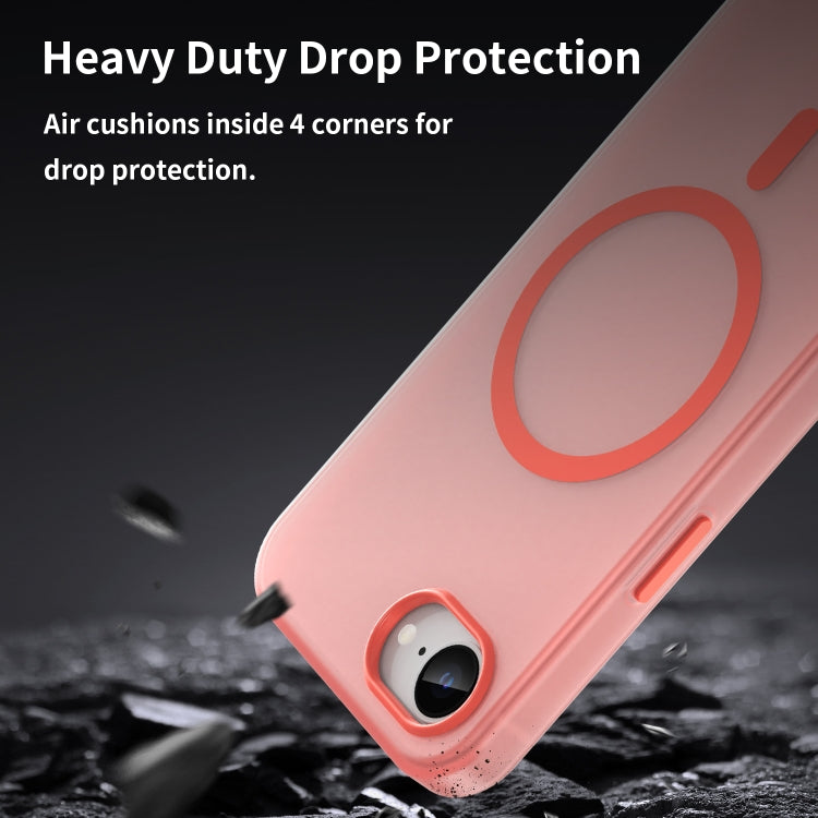 For iPhone SE 2024 MagSafe Frosted Translucent TPU + PC Full Coverage Phone Case(Red) - More iPhone Cases by buy2fix | Online Shopping UK | buy2fix